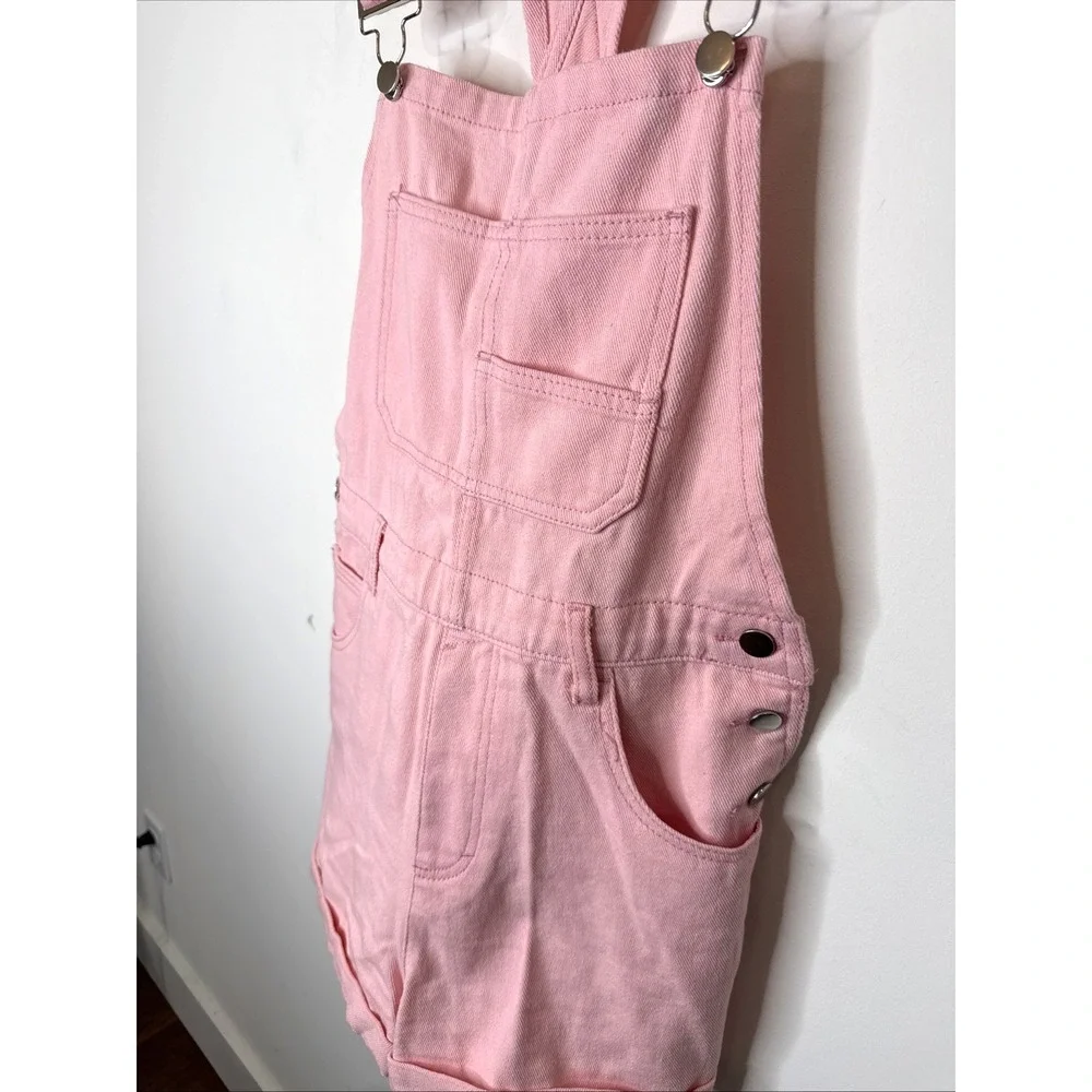 Denim Shortalls Overalls Pink Denim Jean Western Country Rodeo Girlie Women's S